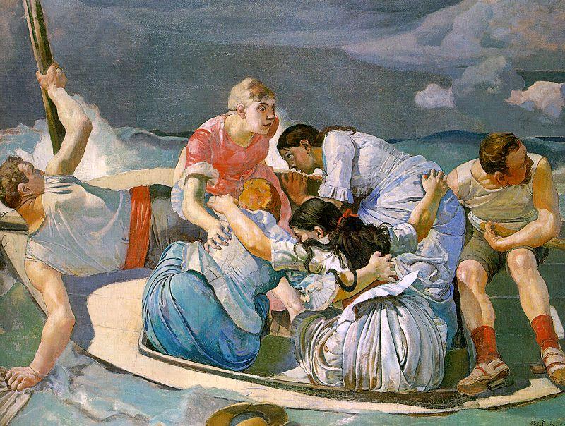 Ferdinand Hodler Surprised by the Storm oil painting image